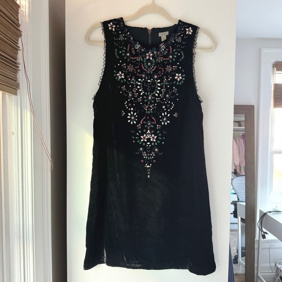 🖤 ECOTE BEADED BOHO DISCO COWGIRL VELVET BEADED WESTERN CUT OUT MINI DRESS - Picture 3 of 12